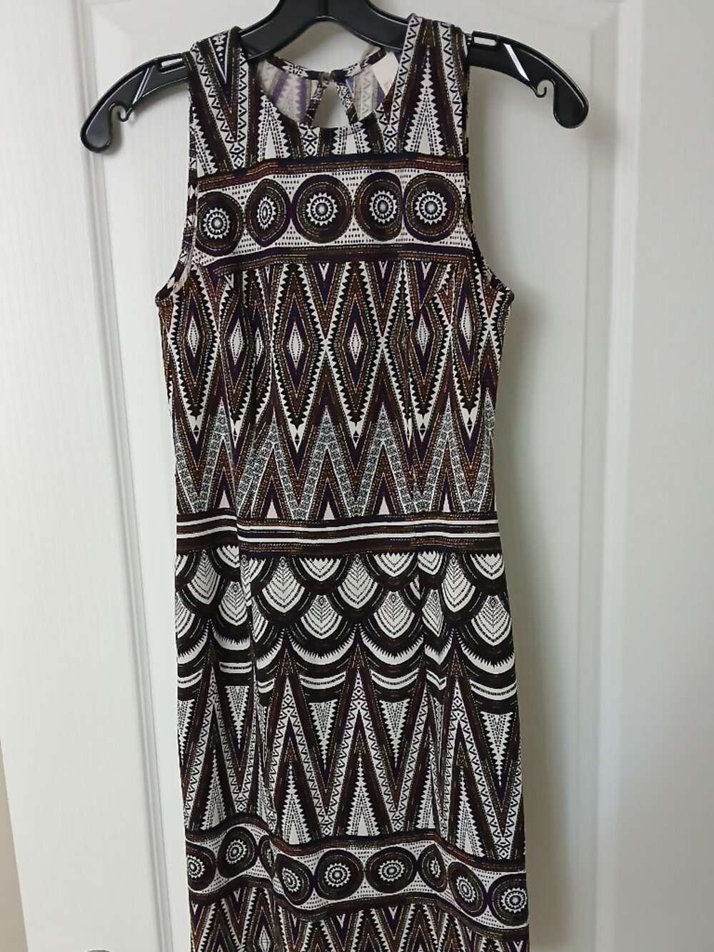 H&M Geometric Patterned Sleeveless Dress Size Small, Like New, Very Pretty